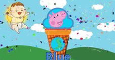 Baby Learn Colors Peppa Pig Ice Cream Cones Bad Baby Cry Finger Family Nursery Song Colours for Kids