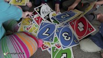 Giant UNO Cards! __ Family Game Night __ World's Largest UNO with Family Fun Pack