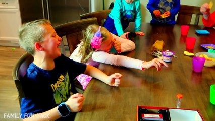 Mouthguard Challenge Extreme GROSS Food Game __ Family Game Night