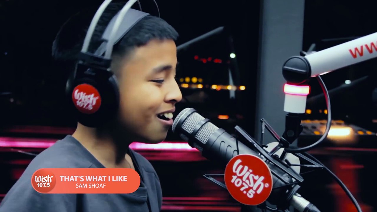 Sam Shoaf covers  That's What I Like  (Bruno Mars) LIVE on Wish 107.5 Bus