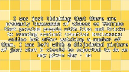 An Average Day in the Life of a Content Creator