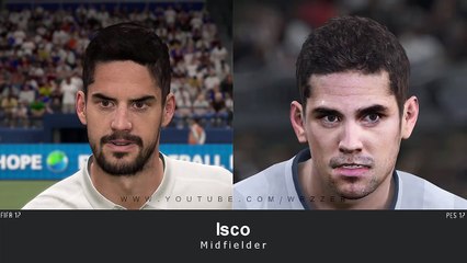 FIFA 17 Vs PES 17_ Real Madrid Faces Comparison