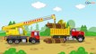 Color Cars & Trucks w 2D Educational Video RED Dump Truck in Car Cartoon for kids and for babies