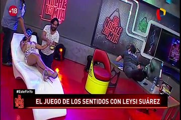 Leisy Suárez cumplió divertido reto en La Noche es Mía