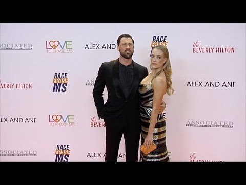 Peta Murgatroyd and Maksim Chmerkovskiy 2017 Race to Erase MS Gala Orange Carpet