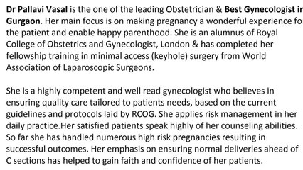 Best Gynaecologist in Gurgaon