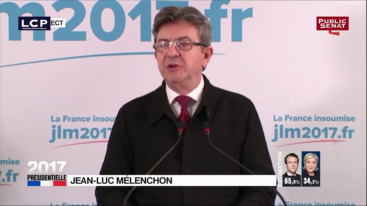 Présidentielle : Discours de Jean-Luc Mélenchon après l'élection d'Emmanuel Macron