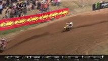 MXGP of Latvia  Jeremy Seewer passes Jorge Prado