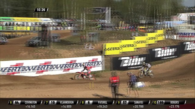 MXGP of Latvia Thomas Kjer Olsen passes Jorge Prado