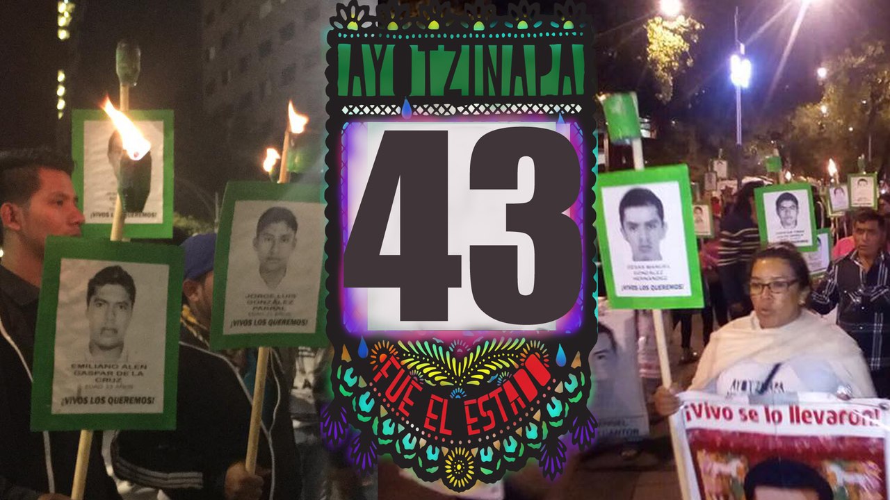 Ayotzinapa: Marcha de las antorchas en CDMX. Las familias de los 43 en plantón: "Hasta saber la verdad"