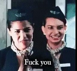 Funny Flight Attendant Make Loud