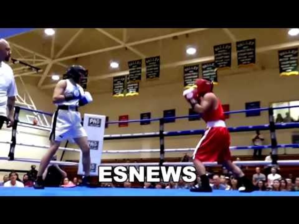 Muhammad Ali Grandon Nico Ali Walsh Getting The KO Win - esnews boxing