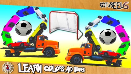 Learn Colors for Children with Monster Truck Cars MCQueen in Spiderman & Supper Heroes
