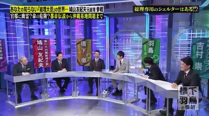 橋下×羽鳥の番組   鳩山由紀夫  2016年10月31日 16.10.31 part 1/2 part 1/2