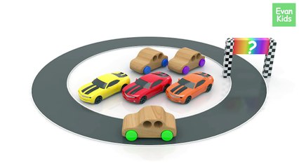 Learn Colors with Toy Car Transform - EvanKids