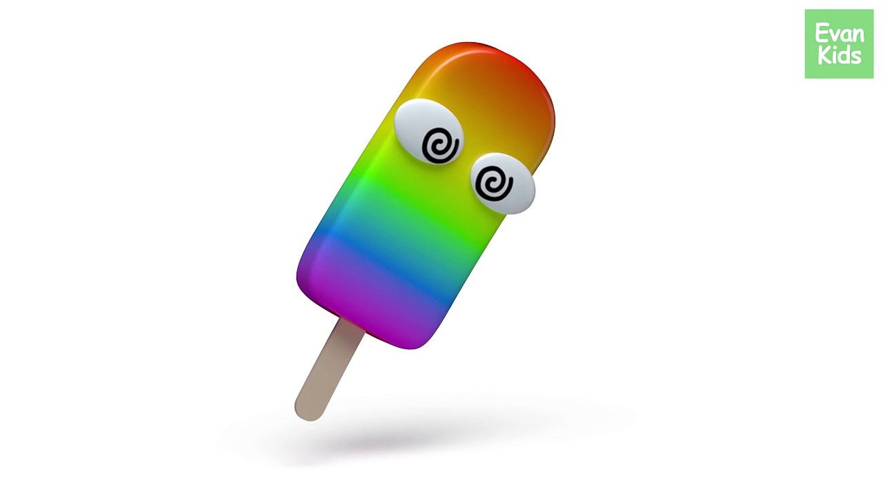 Learning Colors with 3D Colorful Popsicle - EvanKids