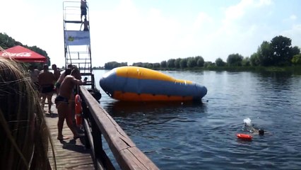 Water pillow jump fail