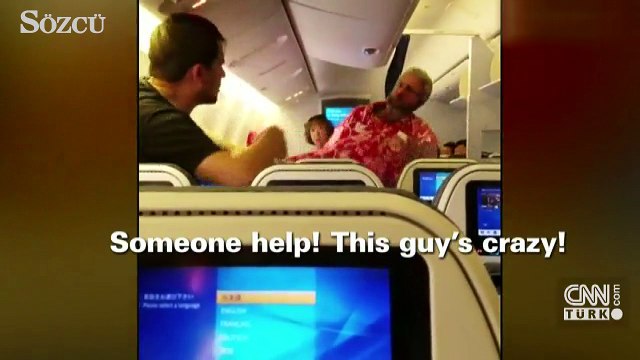 ABD uçağındaki kavga böyle görüntülendi