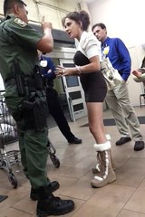 Chick got caught shoplifting n left her baby