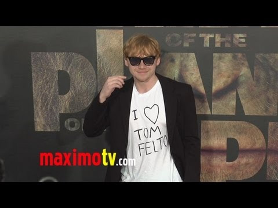 Rupert Grint "I Love TOM FELTON" at "Rise of the Planet of the Apes" Premiere