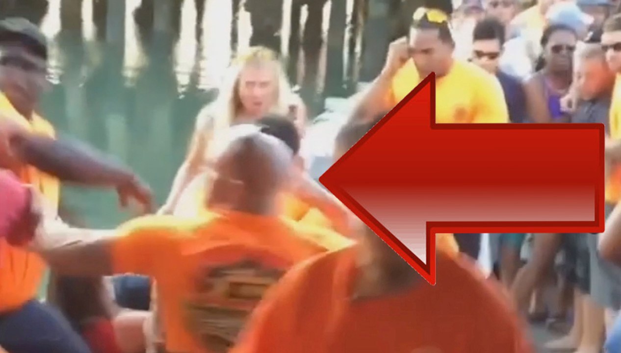 Bloody Fight At St. Augustine's Conch House - Man Knocked Unconscious & Thrown In Water By Security