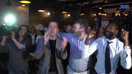 Présidentielle 2017 : les militants d'En Marche! 06 fêtent la victoire d'Emmanuel Macron