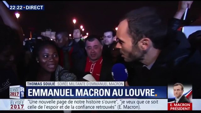 Cette militante a appris la victoire de Macron d'une drôle de manière…