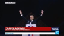 President-Elect Macron addresses his supporters!