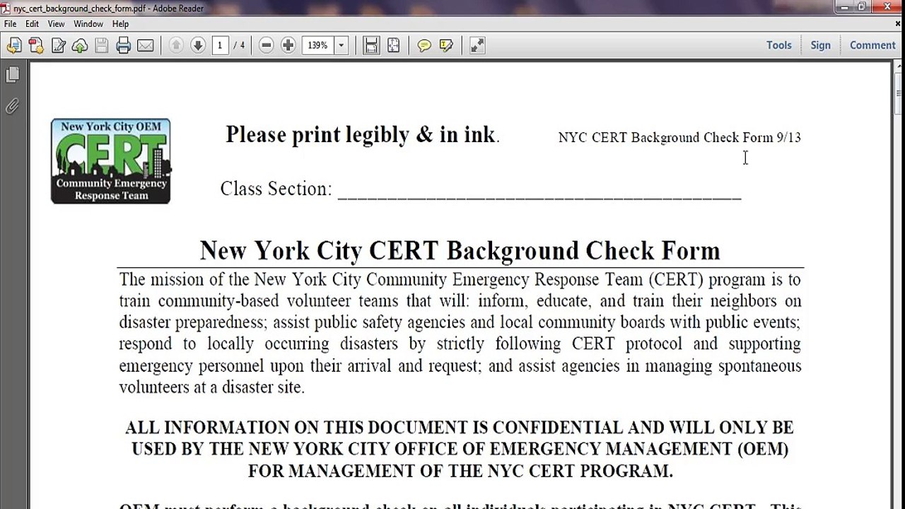 How to fill out a CERT background questionnaire