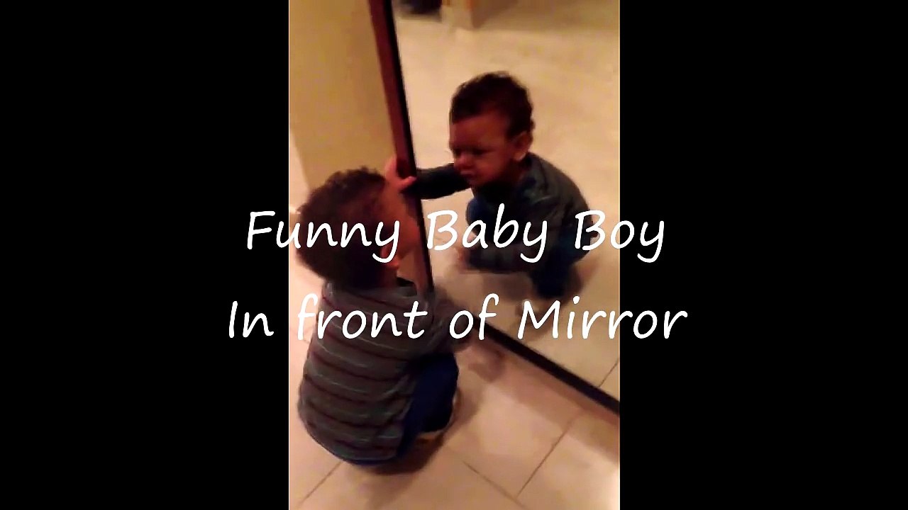 Funny Baby is in Front of Mirror For The First Time and His Hilarious Reaction