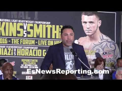 Oscar Dela Hoya in spanish press conference Hopkins Smith - EsNews Boxing
