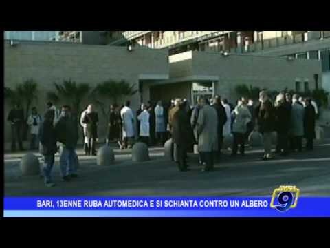 Bari | 13enne ruba automedica e si schianta contro un albero
