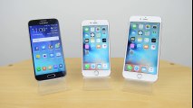 iPhone 6s vs Samsung Galaxy S6 vs iPhone 6s Plus Benchmark Speed Test