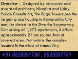 Ramprastha The Edge Tower 3 BHK+Sq 1990 Sqft Rs.90 Lac All Inc. Call +91 8826997780