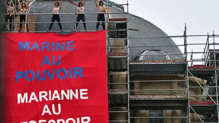 Présidentielle : Nouvelle action des Femen contre Marine Le Pen