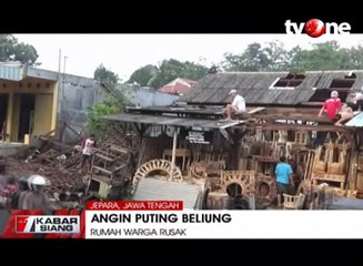 Angin Puting Beliung di Jepara, Rumah Warga Rusak