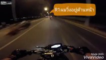 Brutal accident de moto sans casque en Thaïlande
