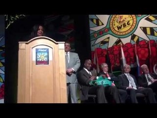 Leila Ali speaking Muhammad Ali - EsNews boxing