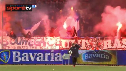 Top toplayıcıya ses bombası atıldı