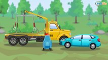 The TOW TRUCK w Police Car & Race Cars For Kids - Cars & Trucks Cartoon - Video for children