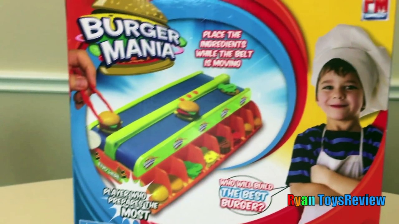 BURGER MANIA BOARD GAME Family Fun Burger Maker electronic toys for kids Egg surprise Disney Toy