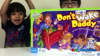 Don't Wake Daddy Family Fun Games For Kids Egg Surprise Toy Car Ryan ToysReview