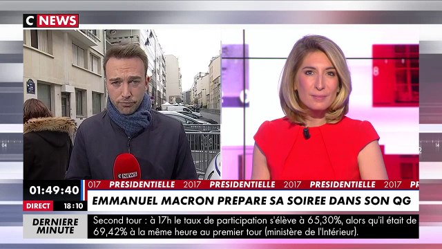 Emmanuel Macron prépare sa soirée électorale dans son QG
