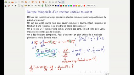 Cinematique - Exprimer les grandeurs en coordonnées cylindriques