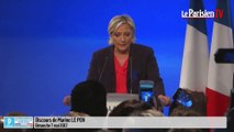 Discours de Marine Le Pen :  «Les Français ont fait le choix de la continuité»