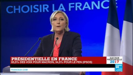 REPLAY - Marine Le Pen :  "Les Français ont choisi un président de la République" et la "continuité"