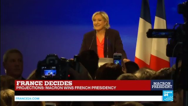 France Presidential Election: Defeated Marine Le Pen addresses supporters