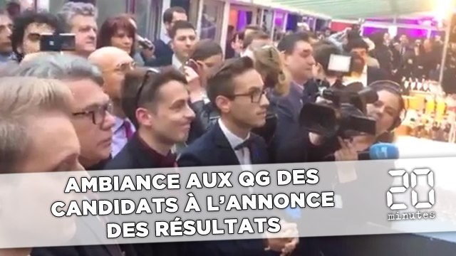 L'ambiance aux QG des candidats à l'annonce des résultats