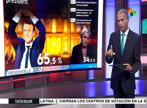 Resultados a boca urna ubican a Emmanuel Macron como pdte. de Francia