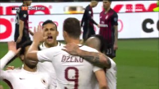 Edin Dzeko Goal HD - AC Milan 0 - 1 AS Roma - 07.05.2017 (Full Replay)